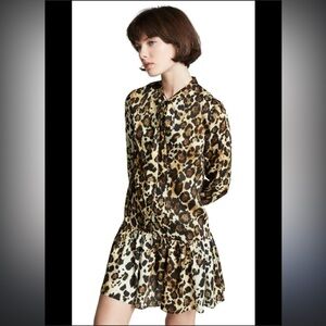 ALEXIS
Lydia Leopard Mini Dress In Animal Print, size small